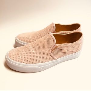 Gold pink slip on Vans